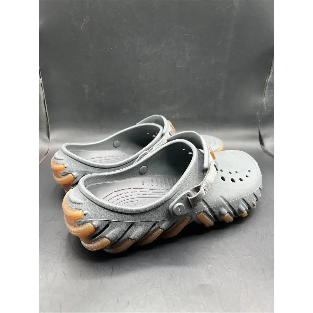 Crocs Echo Gum Ro Clogs Slay Gray With Brown Sz M9 W11